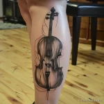 Рисунок тату с виолончелью - The cello tattoo on her calf hinted at her artistic ccd f e ac ddd _1_2 - 291223 tatufoto.com 203