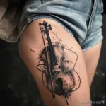 Рисунок тату с виолончелью - The cello tattoo on her thigh drew attention to her ada f f ba bcfdb _1_2_3 - 291223 tatufoto.com 240