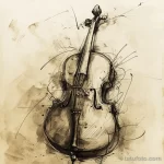 Рисунок тату с виолончелью - The cello tattoo sketch a reflection of the artists aa b bf aceebc - 291223 tatufoto.com 307