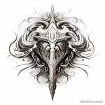 Эскиз татуировки щит и меч - 101223 tatufoto.com 059