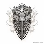 Эскиз татуировки щит и меч - 101223 tatufoto.com 122