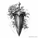 Эскиз татуировки щит и меч - 101223 tatufoto.com 172