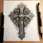 Эскиз татуировки щит и меч - 101223 tatufoto.com 218