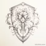 Эскиз татуировки щит и меч - 101223 tatufoto.com 308