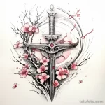 Эскиз татуировки щит и меч - 101223 tatufoto.com 312