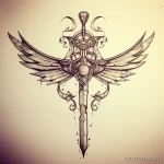 Эскиз татуировки щит и меч - 101223 tatufoto.com 466