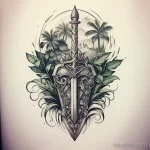 Эскиз татуировки щит и меч - 101223 tatufoto.com 471