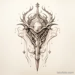Эскиз татуировки щит и меч - 101223 tatufoto.com 486