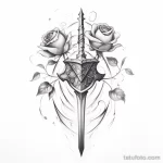 Эскиз татуировки щит и меч - 101223 tatufoto.com 505