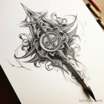 Эскиз татуировки щит и меч - 101223 tatufoto.com 583