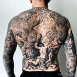 Искусство Сочетания Стилей в Татуировке - A man with a full back tattoo depicting a mythologic bf c fd bcd bede _1 - 190124 tatufoto.com 062