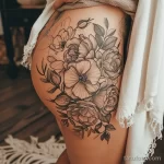 Искусство Сочетания Стилей в Татуировке - A woman with an elegant floral tattoo on her thigh ab e a dcb _1_2 - 190124 tatufoto.com 255
