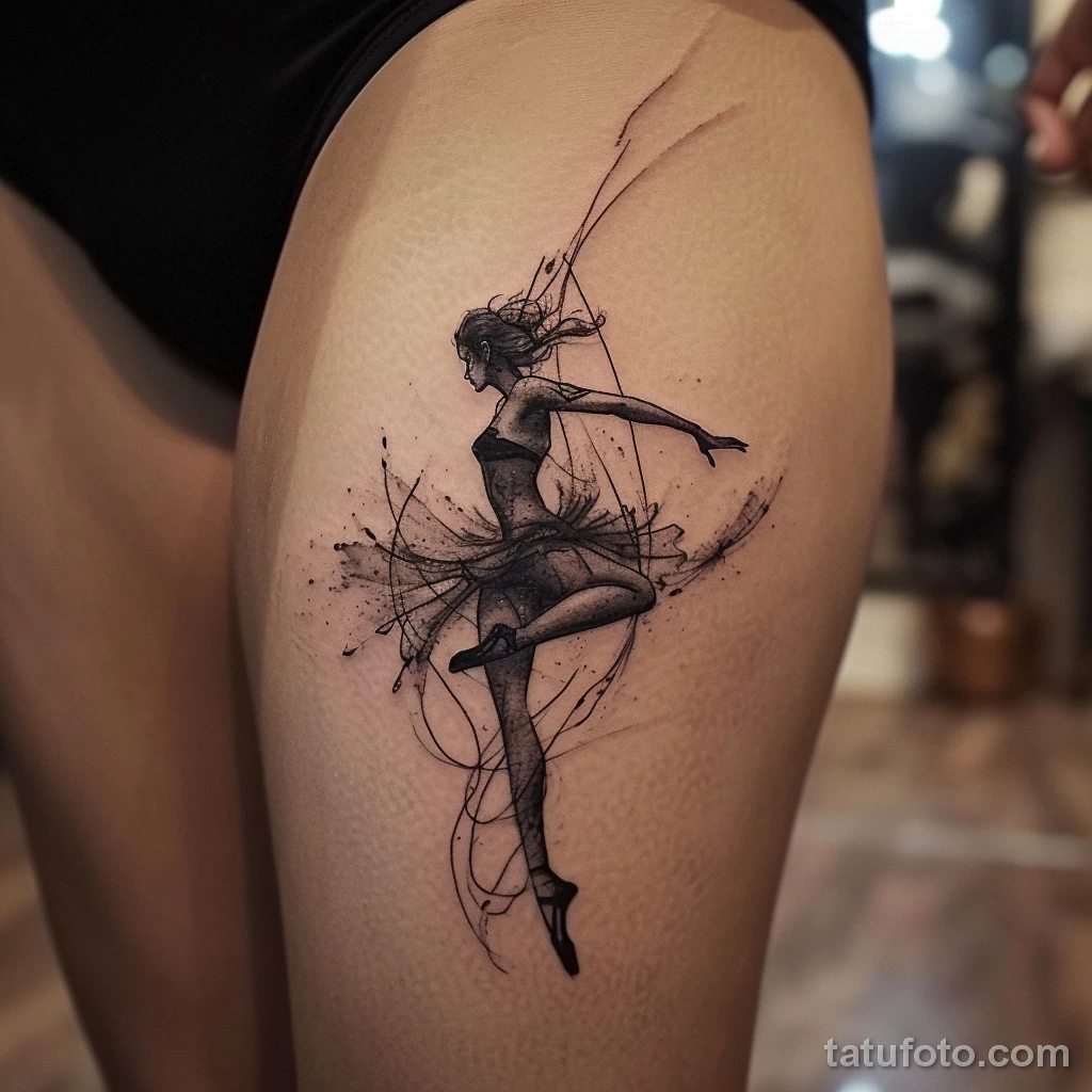 Тату для скрытия - Dancer with a hidden tattoo expressing movement and aaad bd aeafcc _1 - 220124 tatufoto.com 015