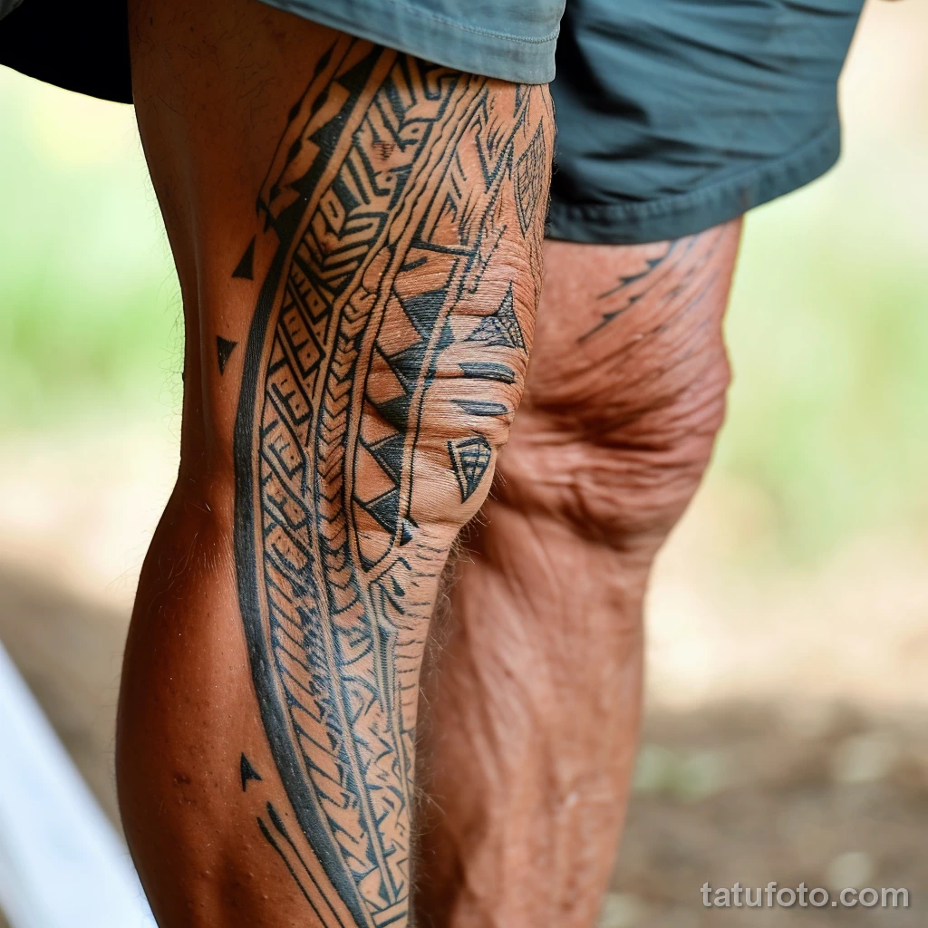 Татуировка у старого человека - Older person with a classic tribal tattoo on their l a c ef d dbadcde - 110124 tatufoto.com 038