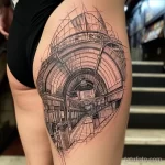 Фото тату про метро - A tattoo showcasing the architecture of a subway sta bdf a a feca - 080124 tatufoto.com 005