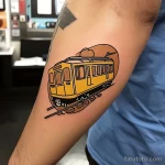 Фото тату про метро - Cartoon style subway car tattoo style raw styli dfcc cbf fa bf efae _1_2_3 - 080124 tatufoto.com 016