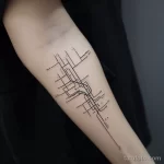 Фото тату про метро - Minimalist tattoo of a subway maps basic route struc bcc d ac cfad _1_2 - 080124 tatufoto.com 028