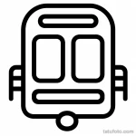 Фото тату про метро - Simple black outline of a subway train style raw bfabc e ce aca - 080124 tatufoto.com 041