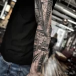 Фото тату про метро - Subway themed sleeve tattoo incorporating different bafc df c b eeff _1 - 080124 tatufoto.com 058