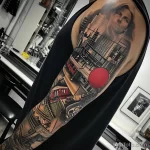 Фото тату про метро - Subway themed sleeve tattoo incorporating different bf a bce bcfafed _1 - 080124 tatufoto.com 062