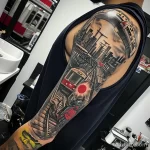 Фото тату про метро - Subway themed sleeve tattoo incorporating different ebd a c bfdfdc _1 - 080124 tatufoto.com 065