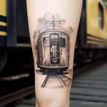 Фото тату про метро - Tattoo Image of a historic subway train on the s aeafdc eac c be addcdc - 080124 tatufoto.com 090