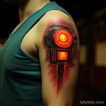 Фото тату про метро - Tattoo Realistic subway warning light tattoo on aee ccc a deb - 080124 tatufoto.com 138