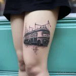 Фото тату про метро - Tattoo Tattoo of a subway car with passengers on bded f ce be dde _1_2 - 080124 tatufoto.com 156