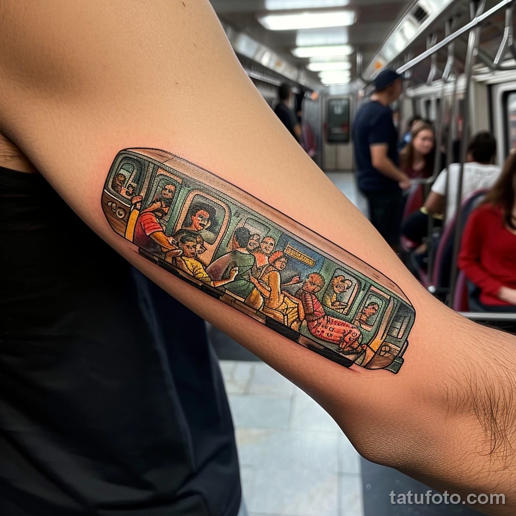 Фото тату про метро - Tattoo featuring the cultural diversity of a subway fde f b bec bfedcb - 080124 tatufoto.com 073