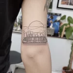 Фото тату про метро - Tattoo featuring the rhythm of a subways arrival and aaf dbad c cefdbc _1_2 - 080124 tatufoto.com 078