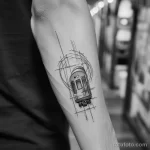 Фото тату про метро - Tattoo featuring the rhythm of a subways arrival and ebf cbb b fdcc - 080124 tatufoto.com 083