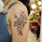 Фото тату про метро - Tattoo of a subway route intertwined with floral ele aa ed dc eafeeaa - 080124 tatufoto.com 100