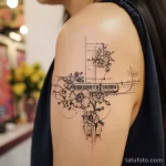 Фото тату про метро - Tattoo of a subway route intertwined with floral ele aa ed dc eafeeaa _1 - 080124 tatufoto.com 101