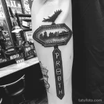 Фото тату про метро - Tattoo of a subway station sign style raw styli dd f b fdbdb _1 - 080124 tatufoto.com 115