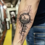 Фото тату про метро - Tattoo of a subways Mind the Gap warning in calligra eedbc a efb _1 - 080124 tatufoto.com 132