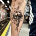 Фото тату про метро - Tattoo of a subways Mind the Gap warning in calligra eedbc a efb _1_2_3 - 080124 tatufoto.com 134
