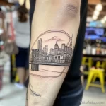 Фото тату про метро - Tattoo of a subways iconic landmark along the route b b c fedc _1 - 080124 tatufoto.com 119