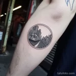 Фото тату про метро - Tattoo of a subways iconic landmark along the route beeb fa aee aa abbbdc _1_2_3 - 080124 tatufoto.com 124