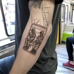 Фото тату про метро - Tattoo showcasing the anonymity of subway riders fedac ab b fc ce _1 - 080124 tatufoto.com 150