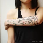 Фото тату про метро - Tattoo with a map of subway lines wrapped around cbdc bf a acdf fecbb _1 - 080124 tatufoto.com 160