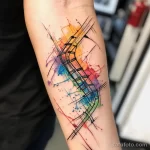 Фото тату про метро - Watercolor tattoo of a subway system style raw deaf da e aeefcc - 080124 tatufoto.com 165