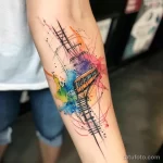 Фото тату про метро - Watercolor tattoo of a subway system style raw dec ad d e cdeb _1_2_3 - 080124 tatufoto.com 172