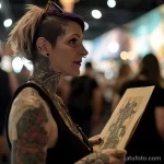 Цвета для тату - A woman at a tattoo convention admiring innovative d be a a b abacae - 030124 tatufoto.com 236