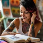 Цвета для тату - A woman consulting a color theory book before gettin ffacf afa e d effdff - 030124 tatufoto.com 239