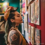 Цвета для тату - An elegant lady looking at colorful tattoo portfolio cbaae a ec be fcfbd _1_2 - 030124 tatufoto.com 316