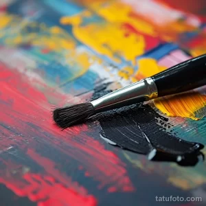 Фото палитры с красками для татуировки, демонстрирующее текстуру и разнообразие оттенков.