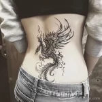 Интимное тату на фото - Artistic phoenix tattoo on the lower back style r add ae aa ccb afb _1 - 080224 tatufoto.com 030