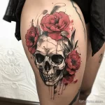 Интимное тату на фото - Artistic skull tattoo near the groin style raw bd e d b ccf _1 - 080224 tatufoto.com 032