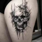 Интимное тату на фото - Artistic skull tattoo near the groin style raw bd e d b ccf _1_2 - 080224 tatufoto.com 033
