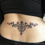 Интимное тату на фото - Baroque pattern tattoo on the lower back style ra cf f bf b ccefbbcd _1_2_3 - 080224 tatufoto.com 046